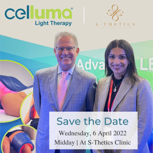 Wednesday 6th April – Patrick Johnson, Celluma Inventor & CEO Joins Us at S-Thetics Clinic