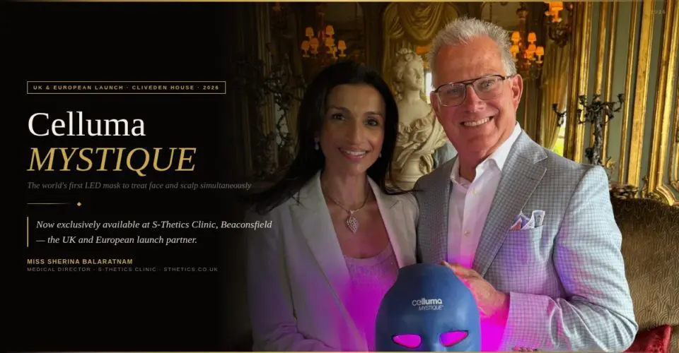 Celluma MYSTIQUE UK & Europe Launch: Patrick Johnson and Miss Balaratnam at Cliveden House | S-Thetics Clinic